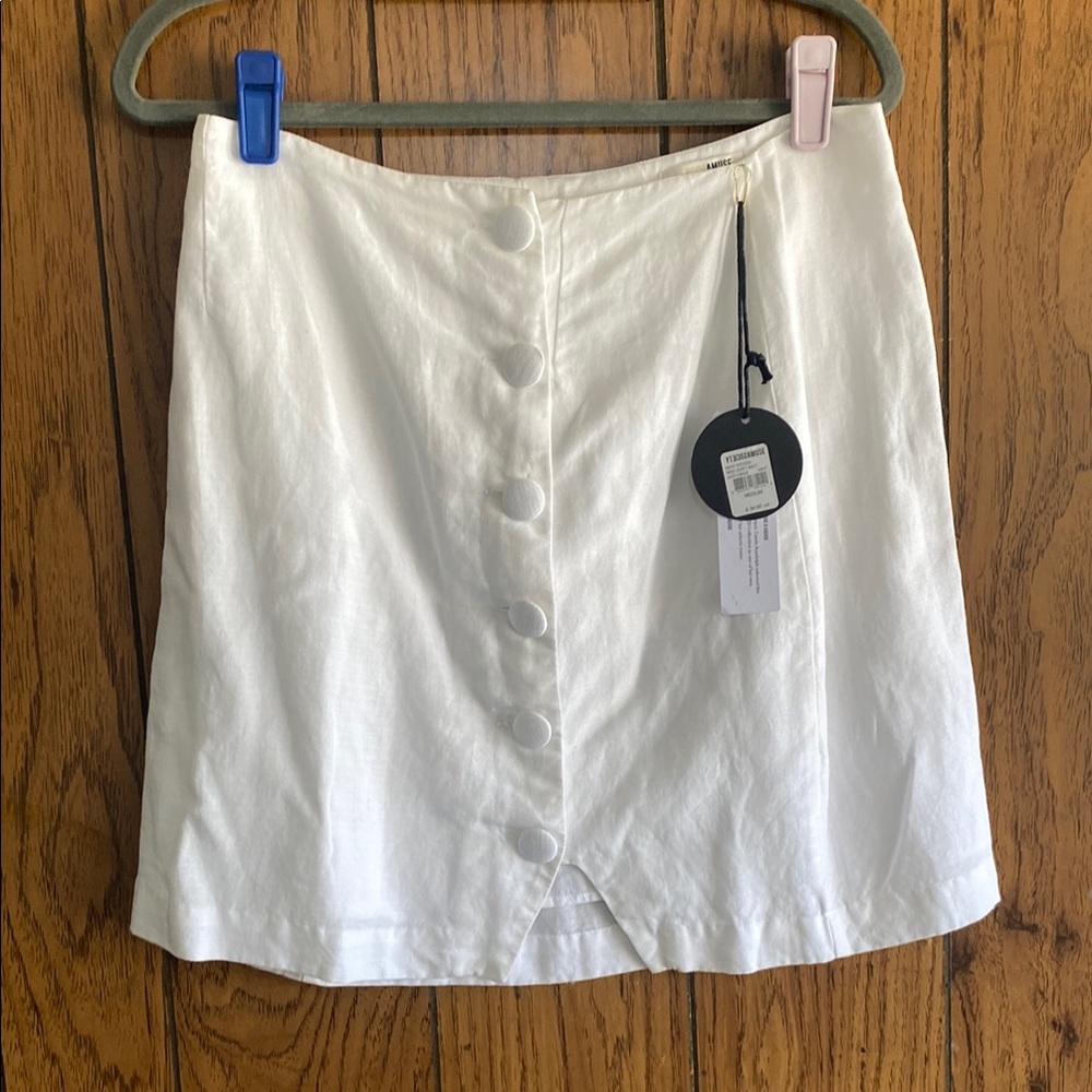 Amuse Society White Mini Skirt Casual Resort Wear